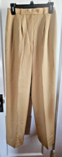 Vintage Japanese made Talbots 100% wool windsor pleated dress pants tan Sz 6