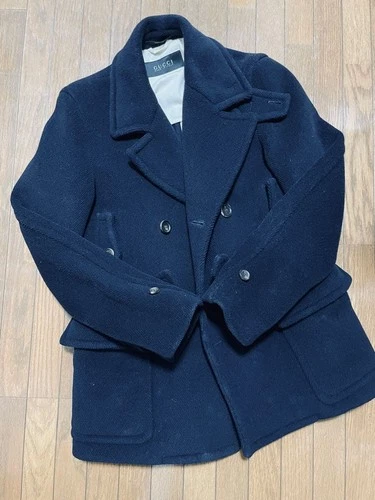USED GUCCI WOOL PEA COAT GOOD - product listing photo
