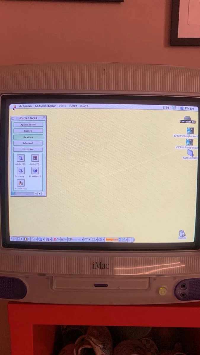 Sistema operativo Apple iMac G3 de colección