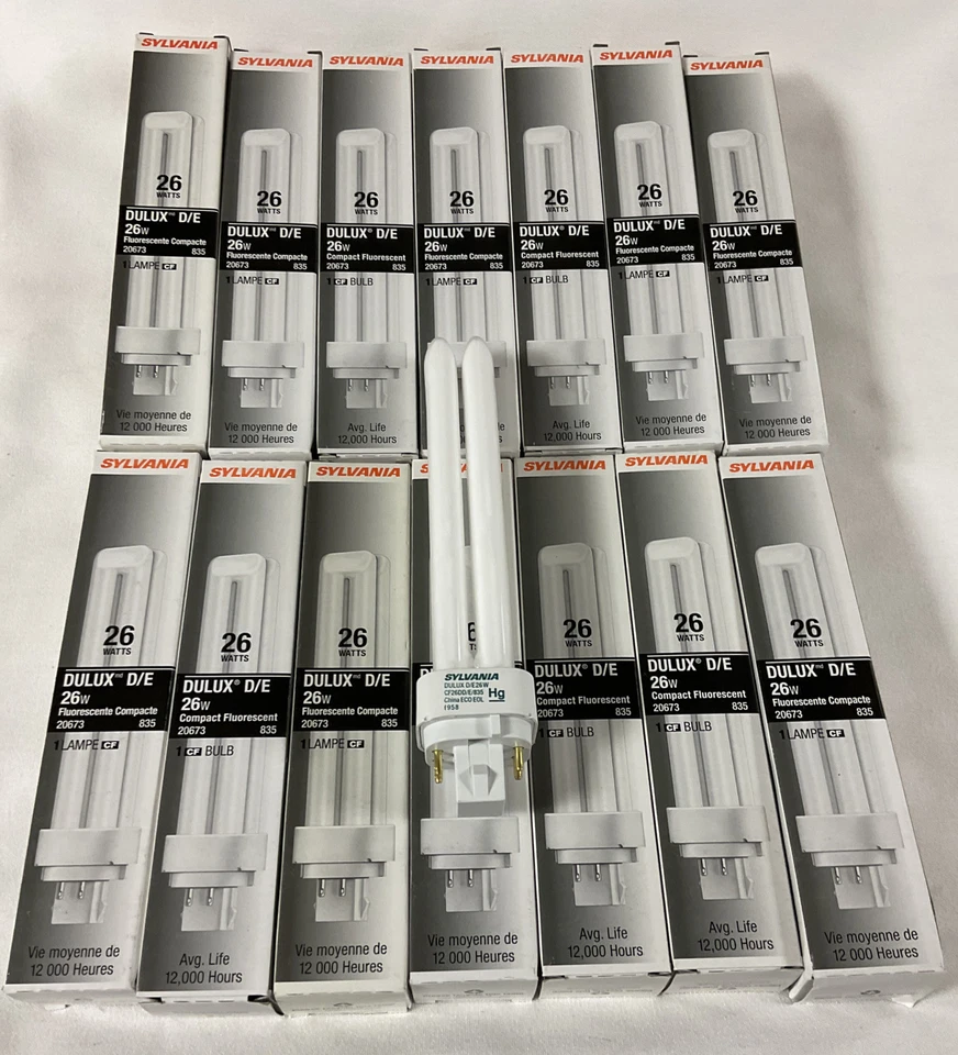 14-Sylvania #20673 DULUX TE/IN 26W Bombillas fluorescentes compactas 4 pines ¡Nuevo!! Foto 4 de 4