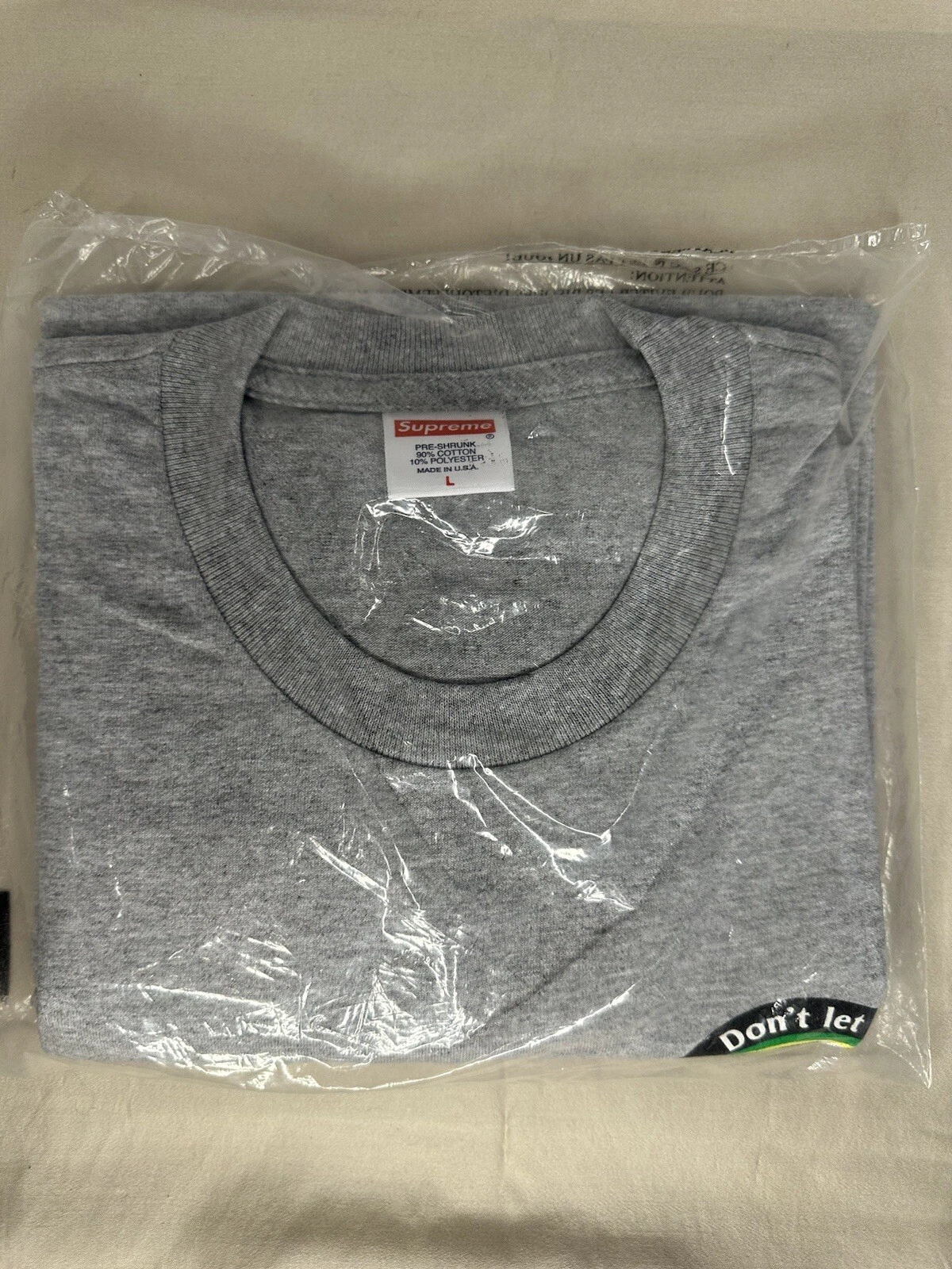 Tee shirt Supreme MLK Dream   Gris bruyère   Large SS18