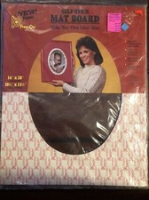 LOT OF 2 Vintage NOS Pres-On Self Stick Art Needlework Mounting Board Mat 16X20"