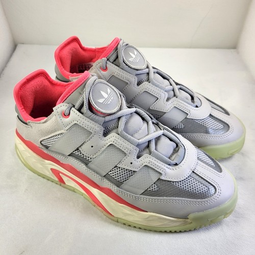 ADIDAS Niteball Womens Trainers Grey Red/Orange Details UK5 (X206) - Picture 4 of 21