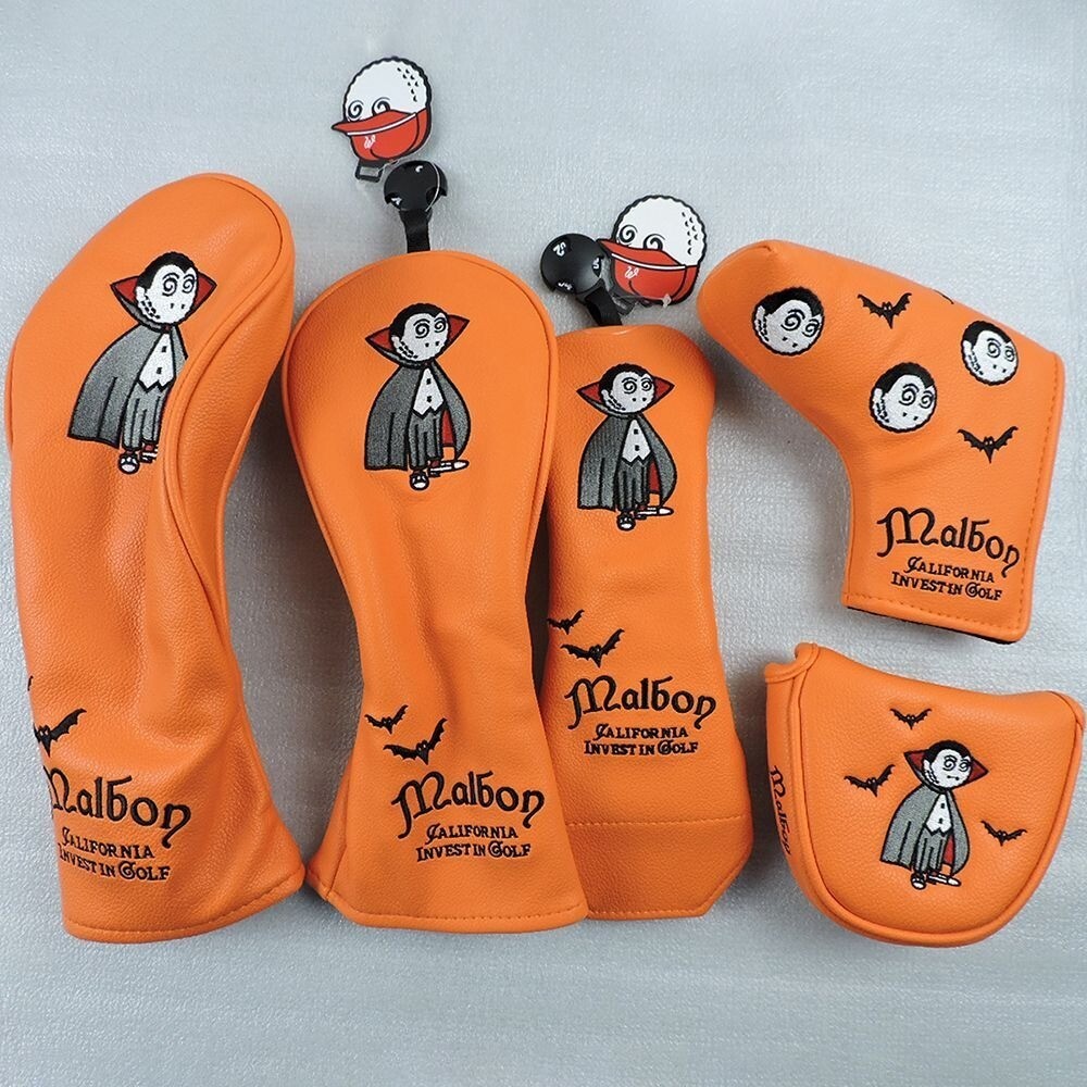 Malbon Golf Head Cover Set of 5 1W+FW+UT+Ping+Mallet Dracula