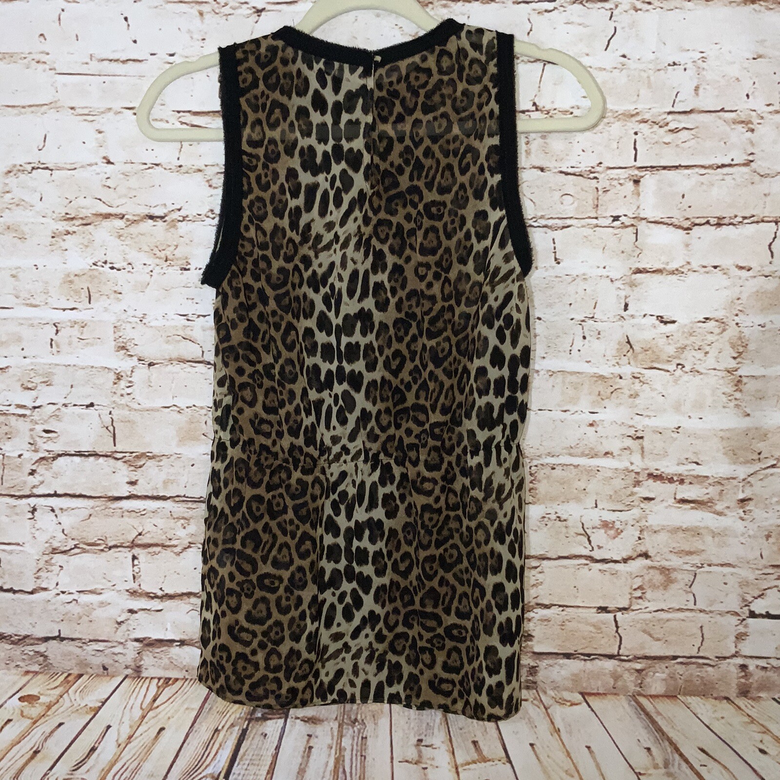 ZARA Basic Small Blouse Animal Print Sleeveless C… - image 4