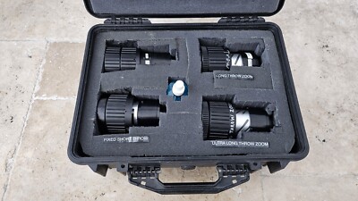 Hitachi Projector Lens Lot Type 2, Lens Type 4, Lens Type 5 Pelican 1520 Case