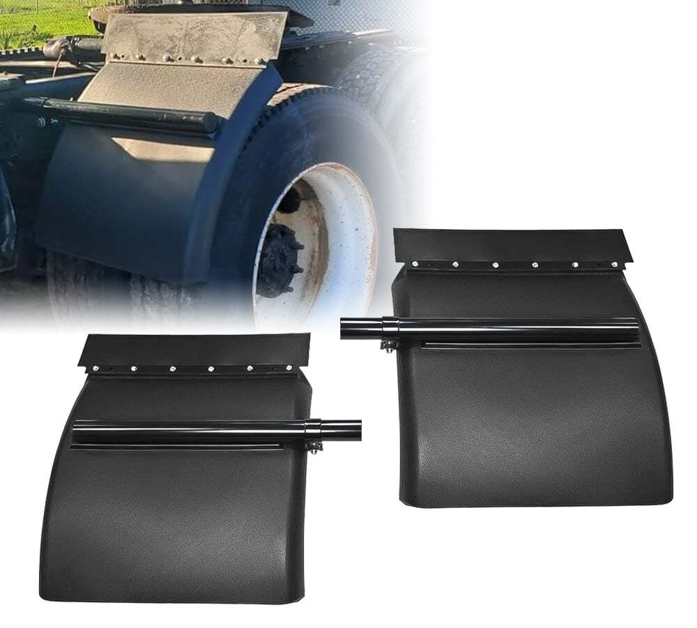 Black Poly Quarter Fender for Semi Truck Set 24