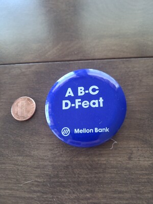 Nice Penn State PSU Mellon Bank A B-C D-Feat Pin Button