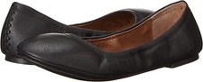 Lucky Brand Women's Emmie Ballet Flat Black Leather Size 8.5 NEW