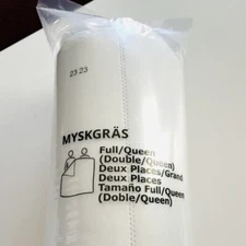 Ikea Myskgras Full/Queen Duvet Insert White 202.718.87 Lightweight Cool New 86”