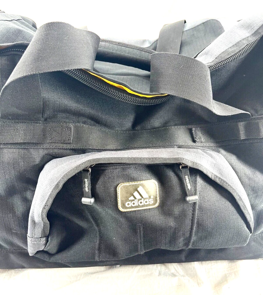 Bagagem de viagem Adidas preta náilon com rodas 26" grande bolsa de viagem - Imagem 2 de 4