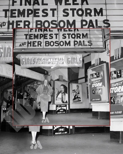 Tempest Storm Burlesque Queen Of Exotic Dancers Theatre On Marque 8x10 Photo