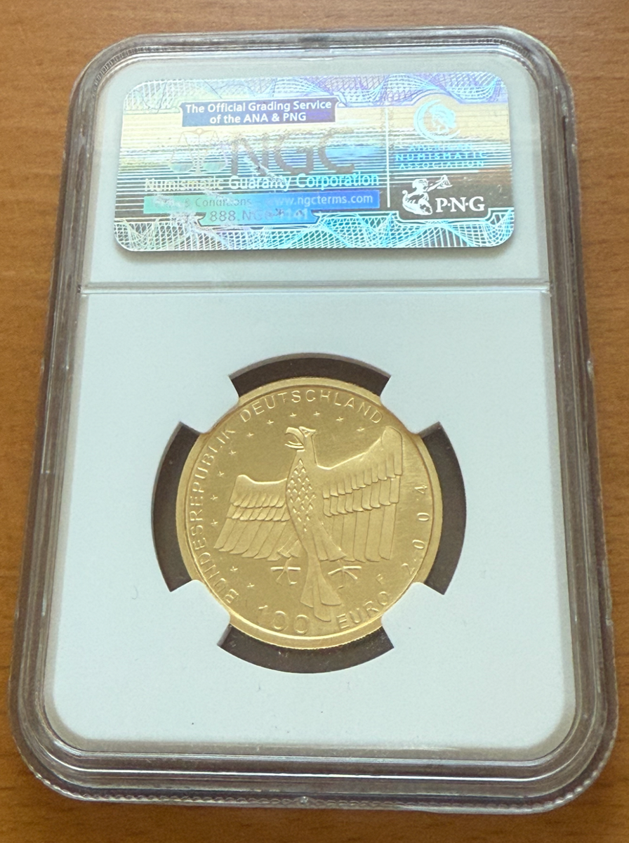 Germany 2004 F Gold 1/2 oz 100 Euro NGC MS69 Unesco Heritage Site