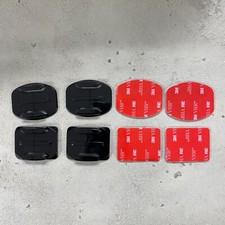 GP10: 2 x Flat 2 x Curved Mounts with 3M adhesive pads for GoPro Sport Camera