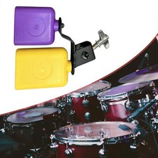 Instrument de Percussion Bicolore Cowbell à Tons Hauts et Bas pour Concerts
