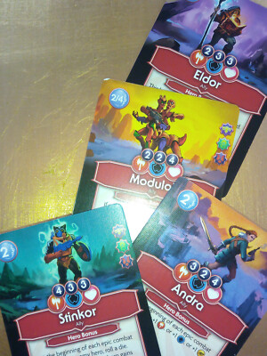 4 ENCOUNTER ALLY CARDS Masters of the Universe  exclusive FIELDS OF ETERNIA ENGL