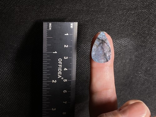 GILALITE Cabochon, Medusa Paraiba Quartz - Black Streaks, Teardrop - Gems, 44013 - Picture 2 of 3