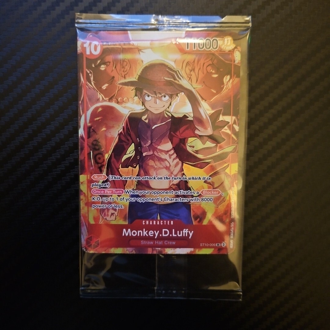 Sealed Promo One Piece CARD Treasure Booster Monkey.D.Luffy  ST10-006 SR NEW
