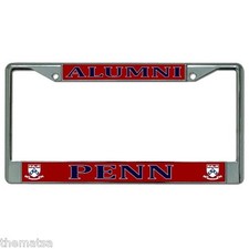 ALUMNI UNIVERSITY OF PENNSYLVANIA PENN RED LICENSE PLATE FRAME MADE IN USA