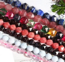 6/8/10mm Faceted Rhombus Lapis Lazuli/Fluorite/Garnet/Crystal Gems Loose Beads