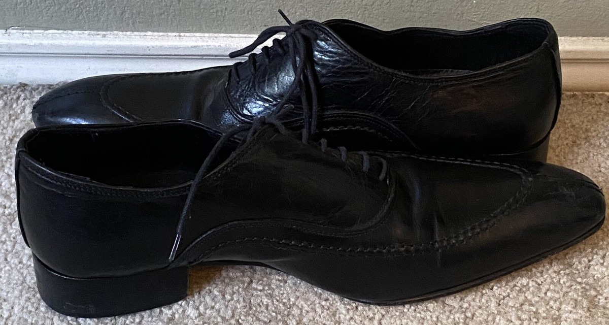 Pasquale Alborino Italian Black Oxfords Dress Shoes Man