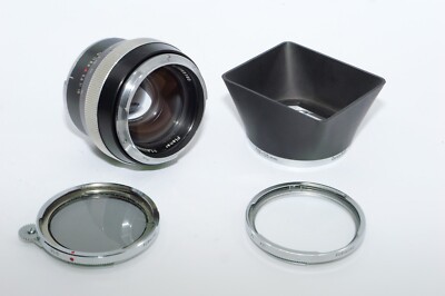 Zeiss Contarex 55mm f 1.4 Planar Black Standard Lens . Hood. UV