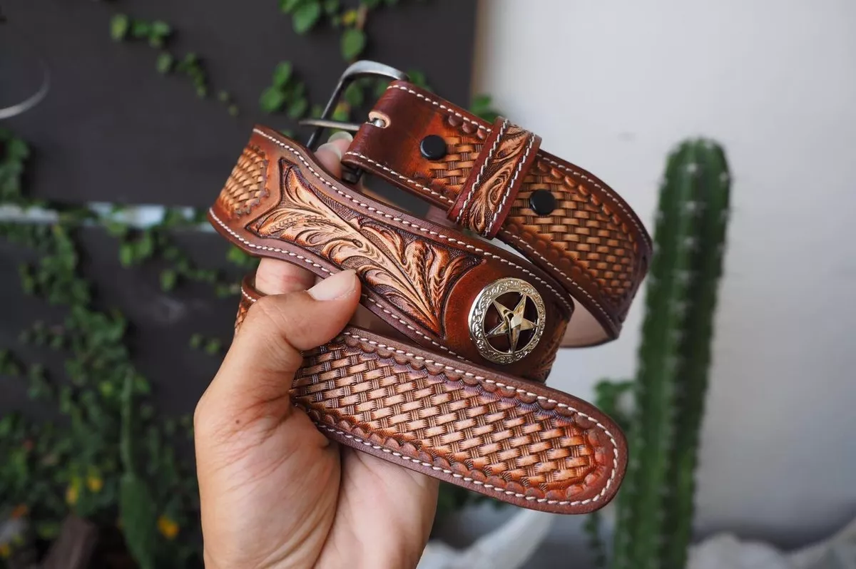 Brown Leather Cowboy BeltBrown Leather Cowboy Belt