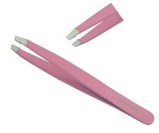 BEAUTY TWEEZERS WITH SLANTED TIP FOR FACIAL HAIR EYEBROWS REMOVAL PINCET NEW