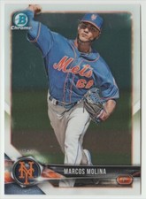 2018 Bowman Chrome Prospects #BCP35 Marcos Molina Baseball Card New York Mets