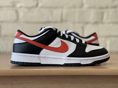 Nike Dunk Low Retro ID By You White Black Red Swoosh Men