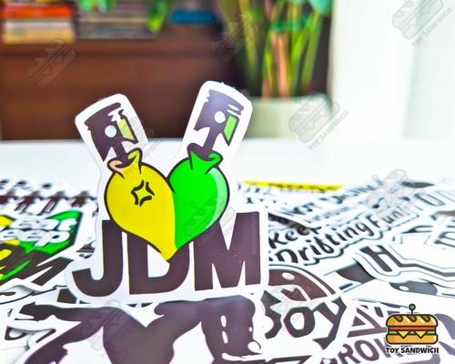 50 pcs "JDM Car Decals" Sticker Pack Japan Imports Bumper Stickers Street Racing - Afbeelding 5 van 8
