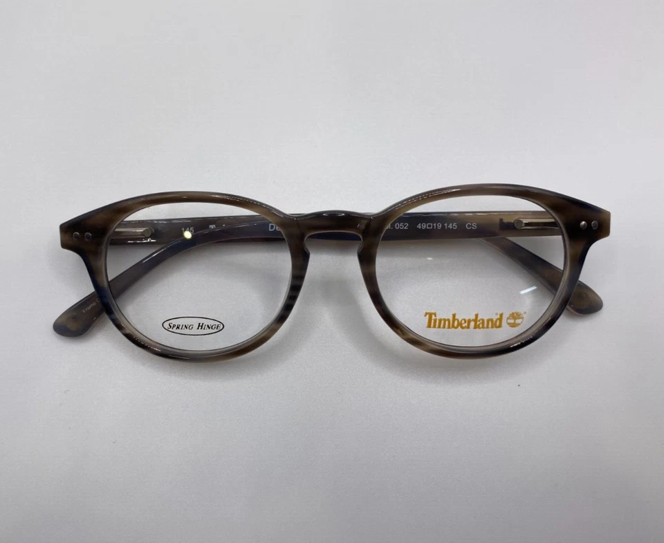 Marco óptico redondo de plástico gris Timberland TB1538 052 49-19-145 RX Foto 4 de 4