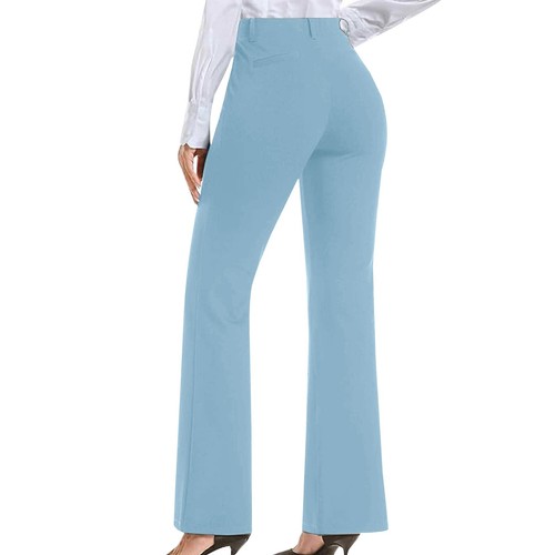 Women Office Pants Business Casual Work Pants with Pocket Pull On Regular Slacks - Picture 44 of 51