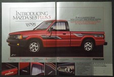1986 MAZDA SE-5 Plus 5 Pickup Truck 2 Page Magazine Ad