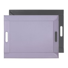FREEFORM Wendetablett Tischset zweifarbig 55 x 41 cm Flieder / Grau