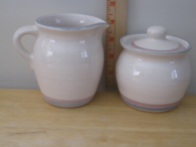 Pfaltzgraff Pink Aura Creamer and Sugar Bowl Set