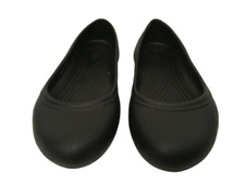 Crocs 205074 Women's Black At Work Flat Shoes Size 6