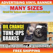 TUNE UPS BRAKES OIL CHANGE Advertising Banner Vinyl Mesh Sign service repair car