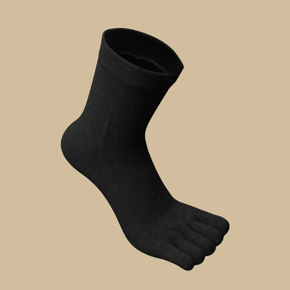 4 Pairs Women Mens toe socks Anti-Bacteria Blister Cotton Five Separated Fingers - image 4 of 4