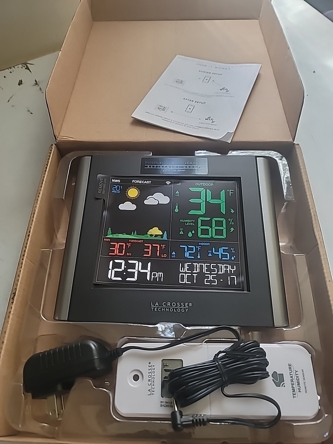 C85845-INT Weather Station, Black