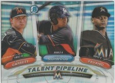 Miami Marlins 2018 Bowman Chrome Insert Talent Pipeline
