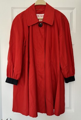 escada by margaretha ley Full Swing Red Raincoat Size 36