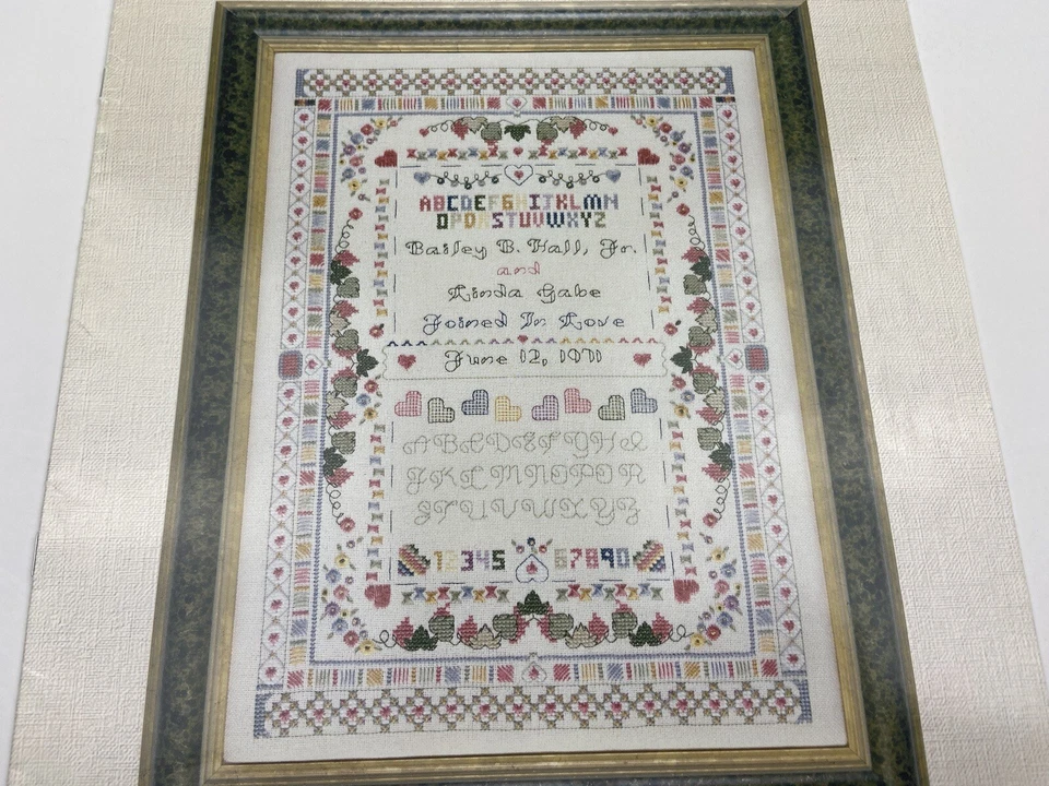 Cross My Heart Wedding Sampler Counted Cross Stitch Pattern - Image 2 of 3