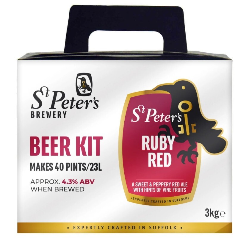 St Peters Ruby Red Ale Beer Kit 40 Pints Homebrew Beer Making Kit - Brewing Kit