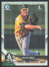 2018 Bowman Draft Chrome Refractor 1st Calvin Coker #BDC-92
