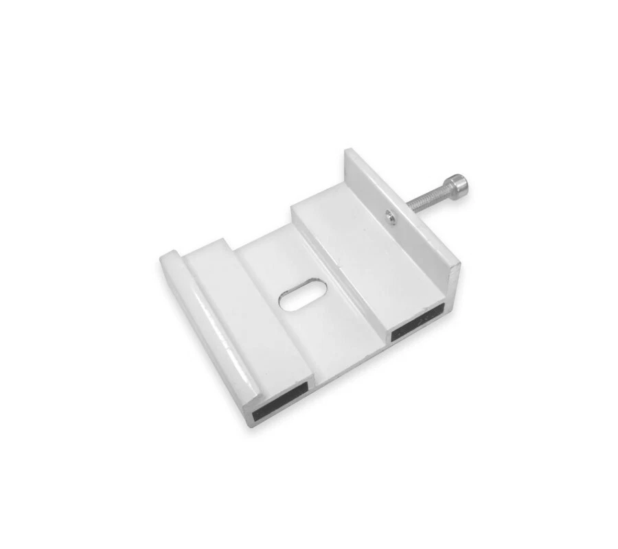 Kowibcl Staffe per aste per tende da soffitto, supporto per asta da 2,5 cm di diametro, set da 2, bianco