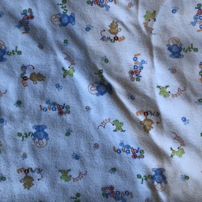 Carter's Blue Child of Mine Baby Blanket Lovable Cutie ABC Monkey Frog Ant Bug