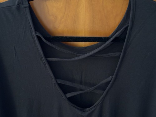 Active by Mazu TEE-TOP Women's Activewear Black sz Large NEW - Picture 6 of 10