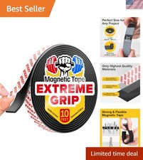 Strong Adhesive Magnetic Tape 10ft x 1/2in - Perfect for Fridges Whiteboards