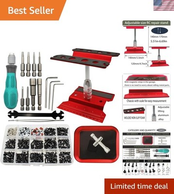 RC Car Repair Work Stand Repair Tool Set 360 Degree Rotation and 523PCS RC Sc...